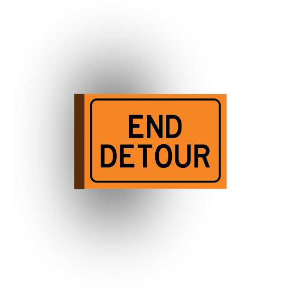 Work Signs 2x3 Tile: End Detour