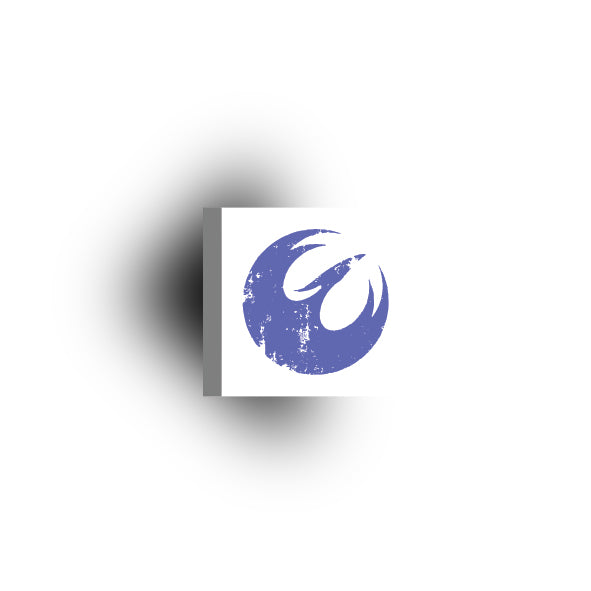 Galaxy Wars Signs and Symbols 2x2 Tile: Rebel Phoenix Dirstressed Purple