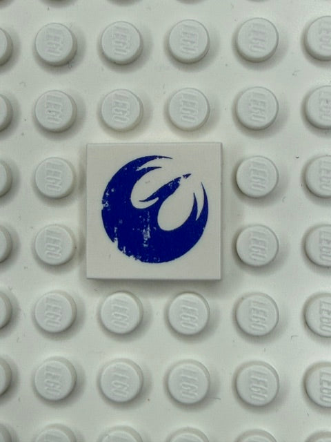 Galaxy Wars Signs and Symbols 2x2 Tile: Rebel Phoenix Dirstressed Purple