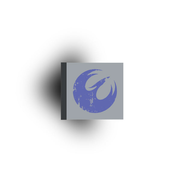 Galaxy Wars Signs and Symbols 2x2 Tile: Rebel Phoenix Dirstressed Purple
