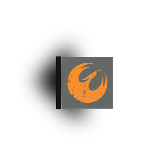 Galaxy Wars Signs and Symbols 2x2 Tile: Rebel Phoenix Dirstressed Orange