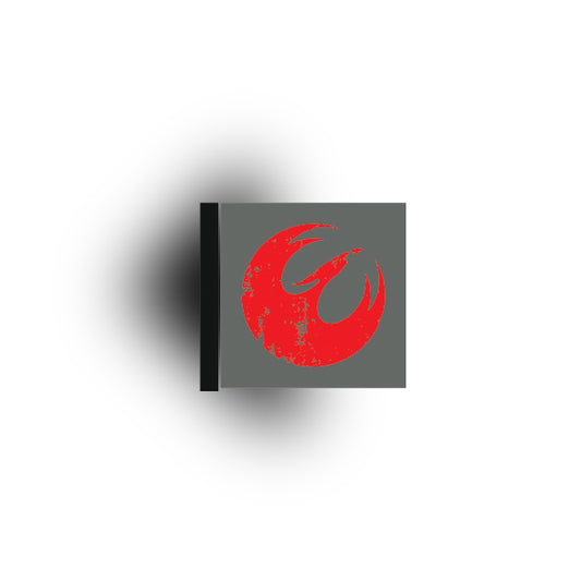 Galaxy Wars Signs and Symbols 2x2 Tile: Rebel Phoenix Dirstressed Red