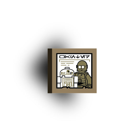 Galaxy Wars Signs and Symbols 2x2 Tile: Droids Wanted Poster