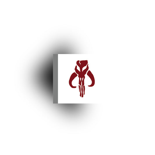 Galaxy Wars Signs and Symbols 2x2 Tile: Mando Dark Red