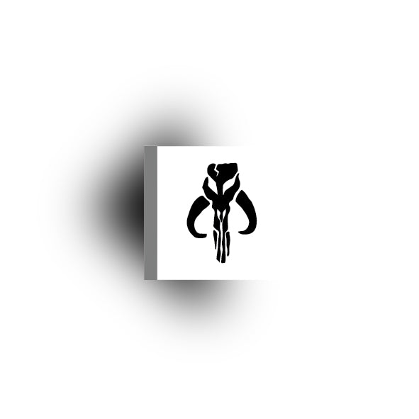 Galaxy Wars Signs and Symbols 2x2 Tile: Mando Black