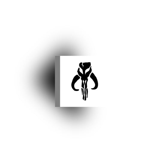 Galaxy Wars Signs and Symbols 2x2 Tile: Mando Black