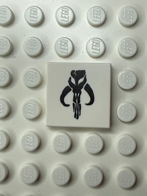 Galaxy Wars Signs and Symbols 2x2 Tile: Mando Black