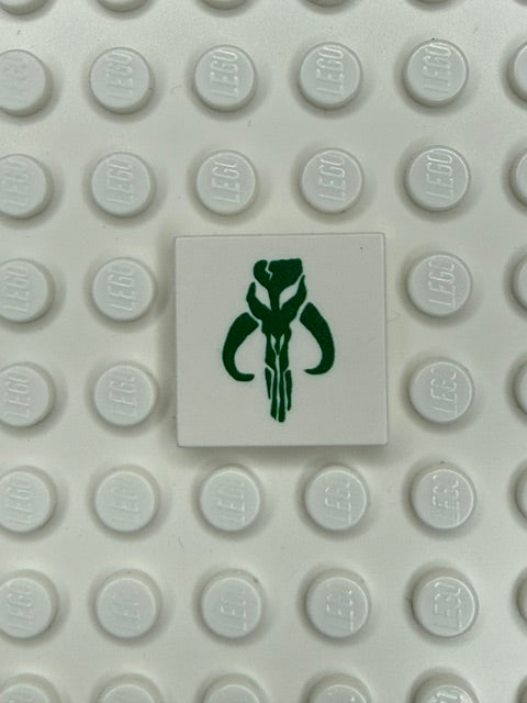Galaxy Wars Signs and Symbols 2x2 Tile: Mando Dark Green