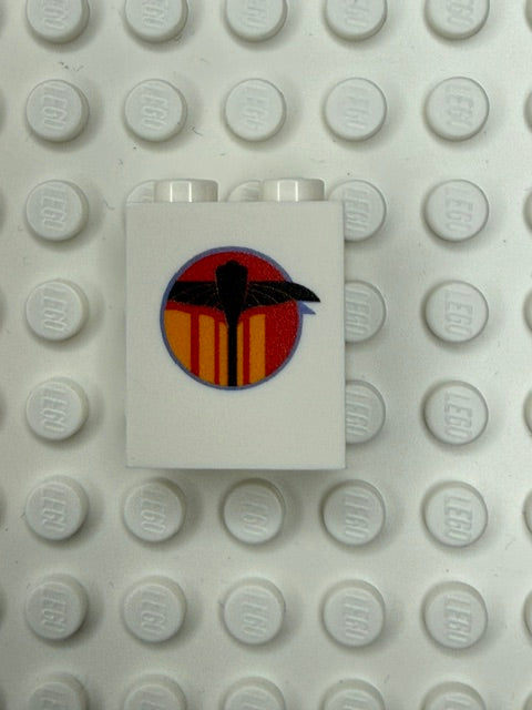 Galaxy Wars Signs and Symbols 1x2x2 Brick: Rebel Phantom Right