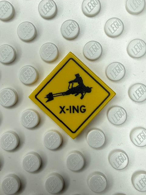 Galaxy Wars Signs and Symbols 2x2 Tile: Speeder Bike Xing