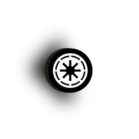 Galaxy Wars Signs and Symbols 2x2 Tile: Galactic Republic Logo White\Black
