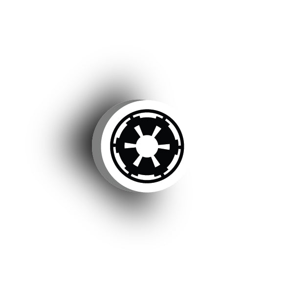 Galaxy Wars Signs and Symbols 2x2 Tile: Galactic Empire Black\White