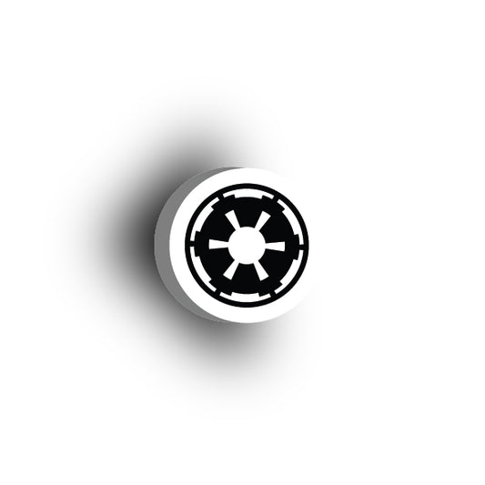 Galaxy Wars Signs and Symbols 2x2 Tile: Galactic Empire Black\White
