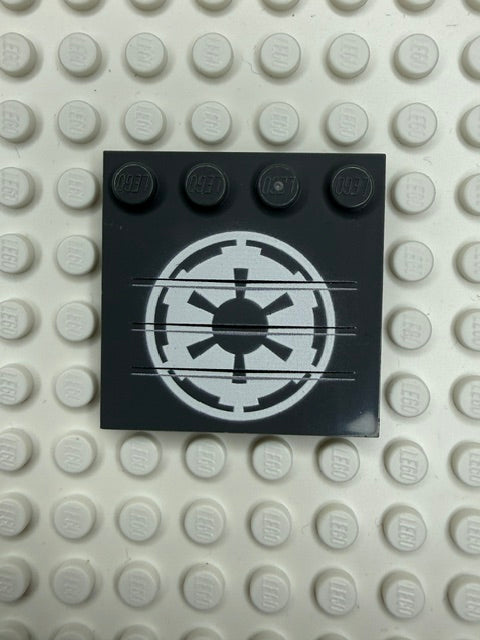 Galaxy Wars Signs and Symbols 4x4 Tile W\Studs: Imperial Logo