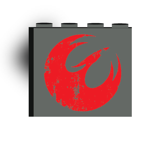 Galaxy Wars Signs and Symbols 1x4x3 Panel: Rebel Phoenix Red\DBG