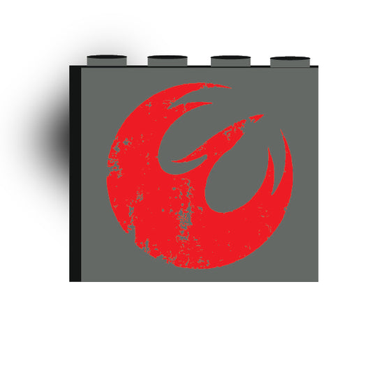 Galaxy Wars Signs and Symbols 1x4x3 Panel: Rebel Phoenix Red\DBG
