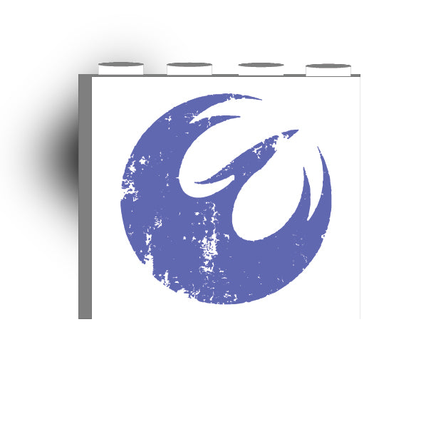 Galaxy Wars Signs and Symbols 1x4x3 Panel: Rebel Phoenix Purple\White