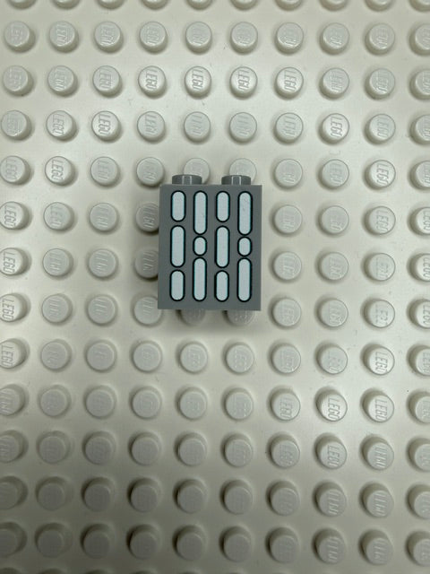 Light Panel 1x2x2 Brick: Light Bluish Gray 4 Row Panel