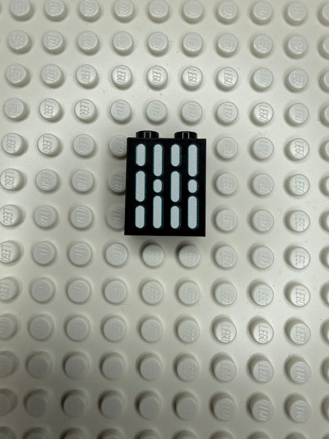Light Panel 1x2x2 Brick: Black 4 Row Panel