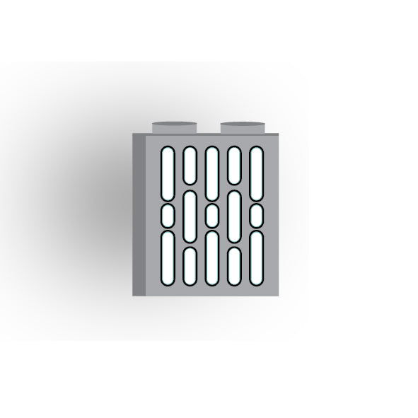 Light Panel 1x2x2 Brick: Light Bluish Gray 5 Row Panel