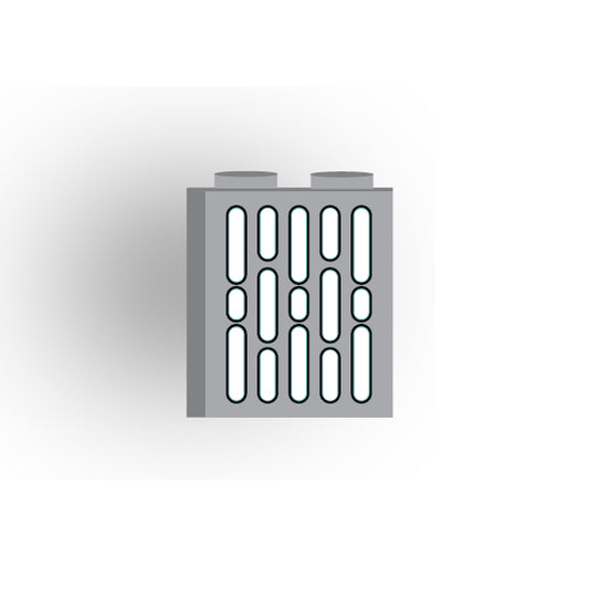Light Panel 1x2x2 Brick: Light Bluish Gray 5 Row Panel