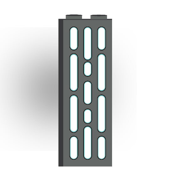 Light Panel 1x2x5 Brick: Dark Bluish Gray 3 Row Panel