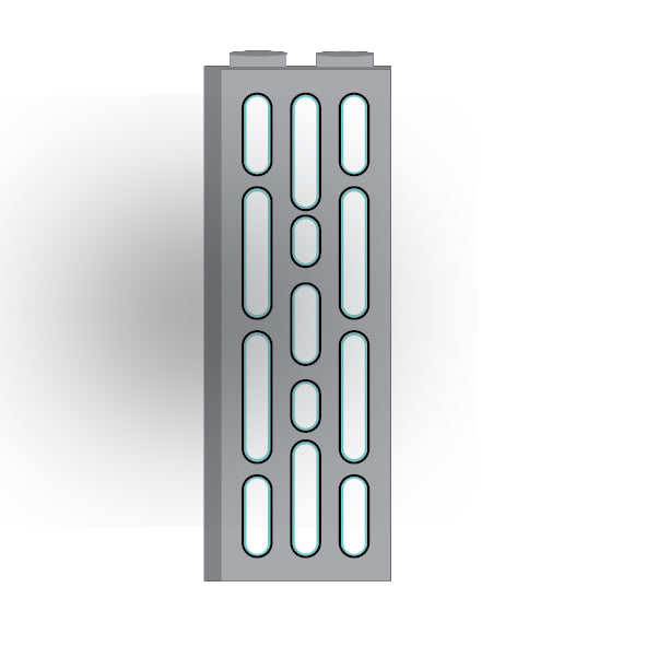 Light Panel 1x2x5 Brick: Light Bluish Gray 3 Row Panel
