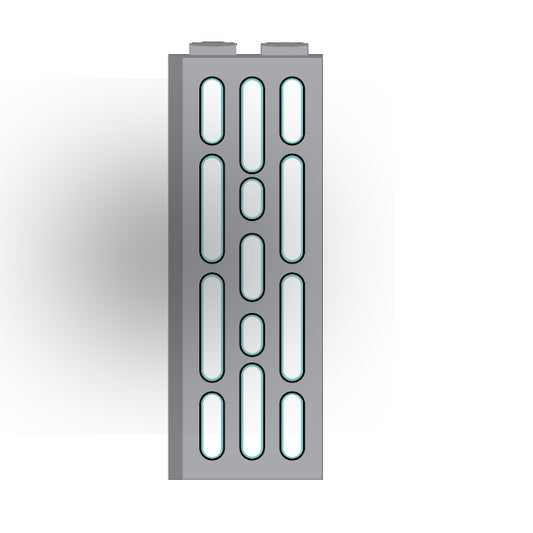 Light Panel 1x2x5 Brick: Light Bluish Gray 3 Row Panel