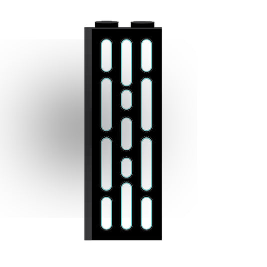 Light Panel 1x2x5 Brick: Black 3 Row Panel