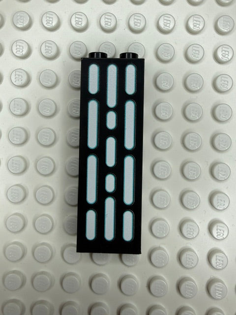 Light Panel 1x2x5 Brick: Black 3 Row Panel