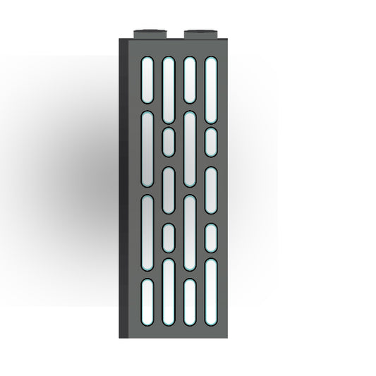 Light Panel 1x2x5 Brick: Dark Bluish Gray 4 Row Panel