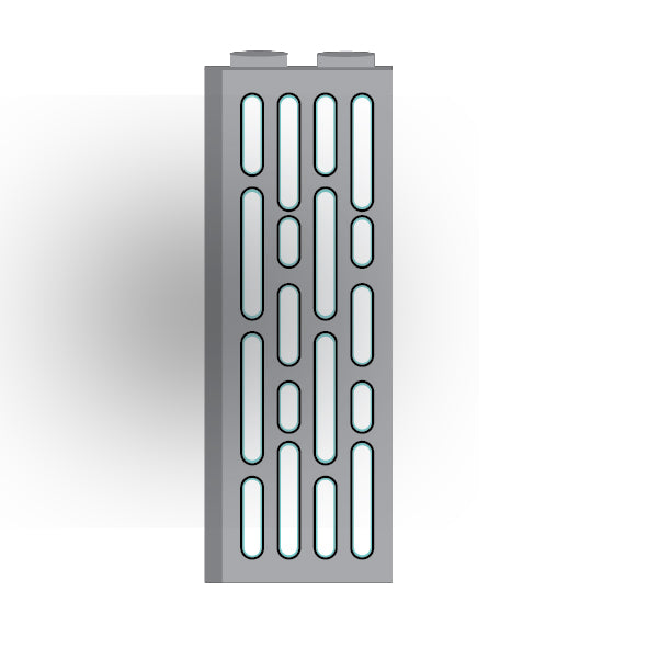 Light Panel 1x2x5 Brick: Light Bluish Gray 4 Row Panel