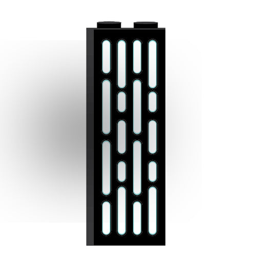 Light Panel 1x2x5 Brick: Black 4 Row Panel
