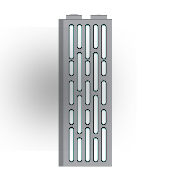 Light Panel 1x2x5 Brick: Light Bluish Gray 5 Row Panel