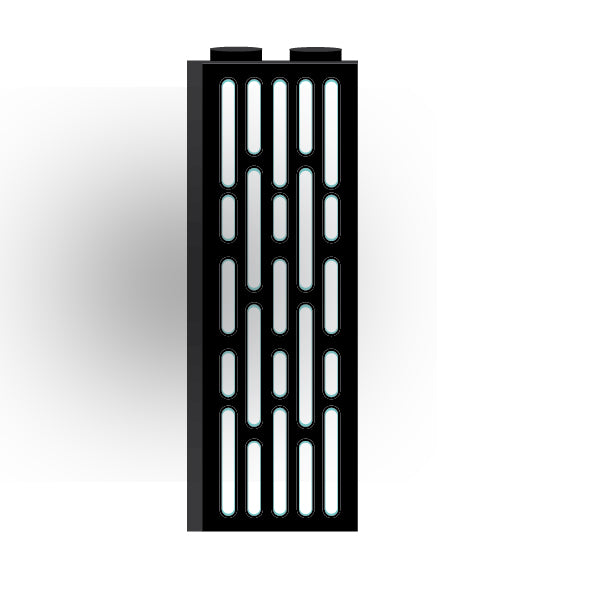 Light Panel 1x2x5 Brick: Black 5 Row Panel