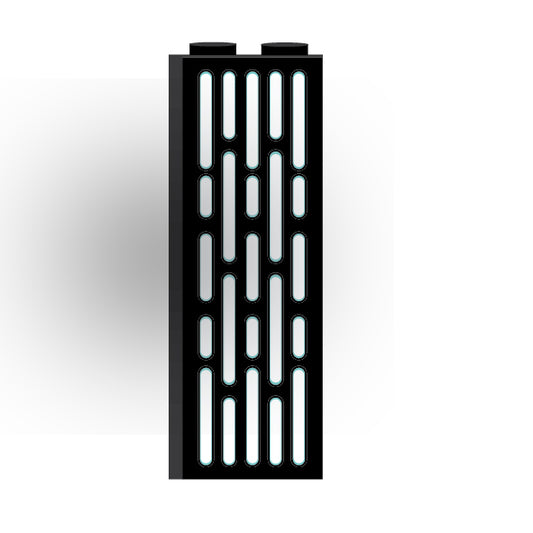 Light Panel 1x2x5 Brick: Black 5 Row Panel