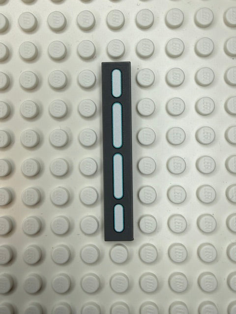 Light Panel 1x6 Tile: Dark Bluish Gray 3 Compatible Row Panel
