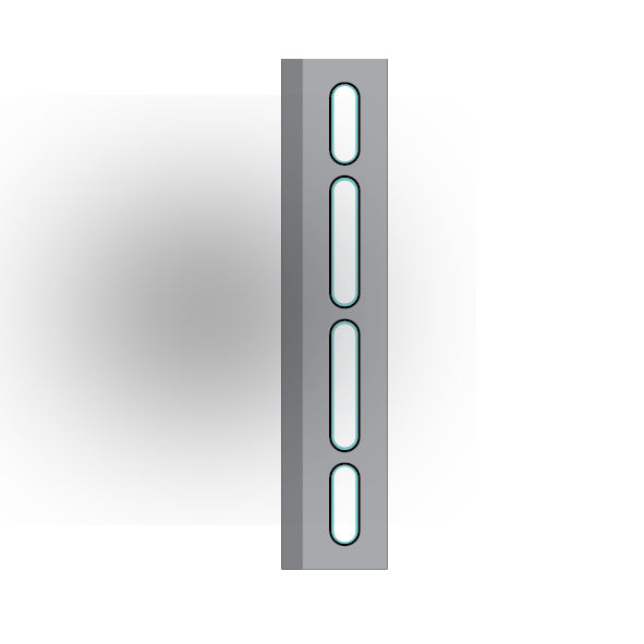Light Panel 1x6 Tile: Light Bluish Gray 3 Row Compatible  Panel