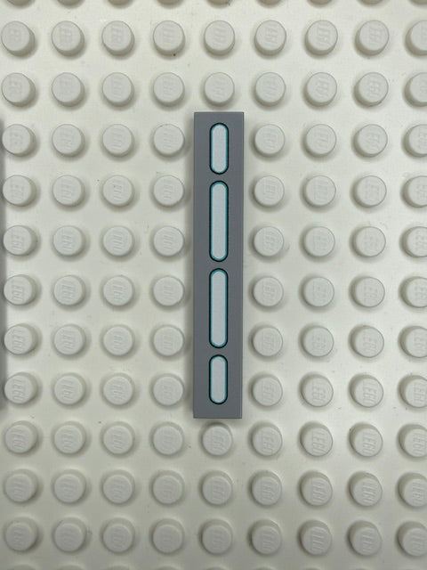 Light Panel 1x6 Tile: Light Bluish Gray 3 Row Compatible  Panel