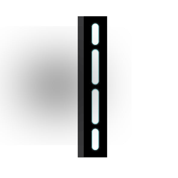 Light Panel 1x6 Tile: Black 3 Row  Compatible Panel