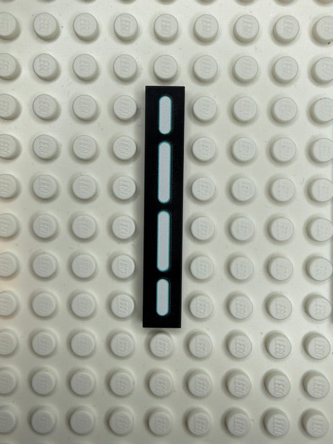 Light Panel 1x6 Tile: Black 3 Row  Compatible Panel