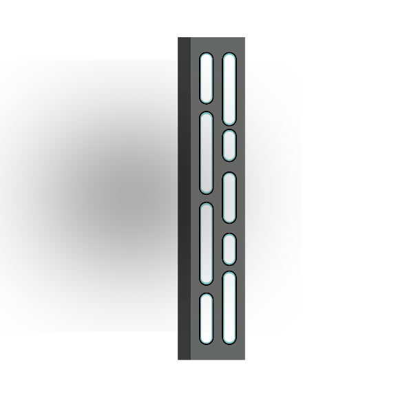 Light Panel 1x6 Tile: Dark Bluish Gray 4 Row  Compatible Panel