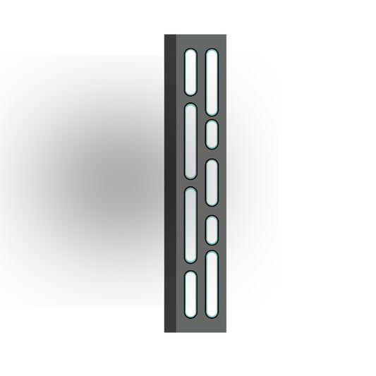 Light Panel 1x6 Tile: Dark Bluish Gray 4 Row  Compatible Panel