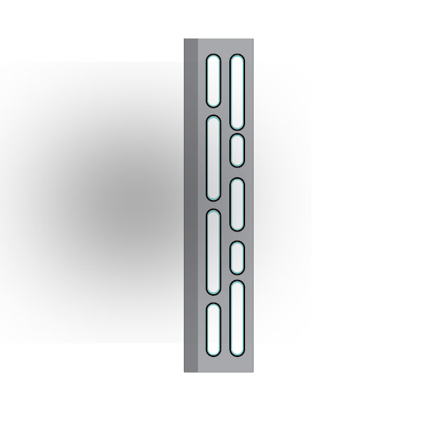 Light Panel 1x6 Tile: Light Bluish Gray 4 Row  Compatible Panel