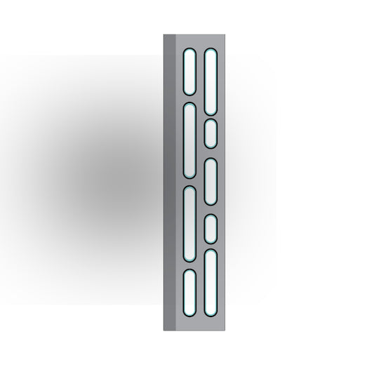 Light Panel 1x6 Tile: Light Bluish Gray 4 Row  Compatible Panel