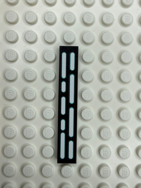 Light Panel 1x6 Tile: Black 4 Row  Compatible Panel