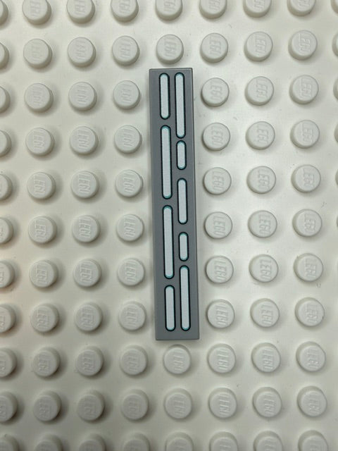 Light Panel 1x6 Tile: Light Bluish Gray 5 Row  Compatible Panel