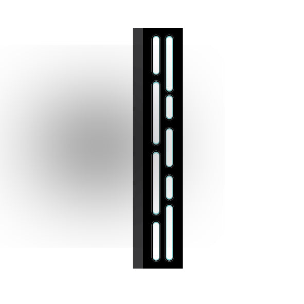Light Panel 1x6 Tile: Black 5 Row  Compatible Panel