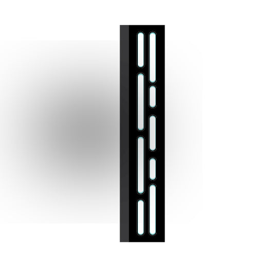 Light Panel 1x6 Tile: Black 5 Row  Compatible Panel