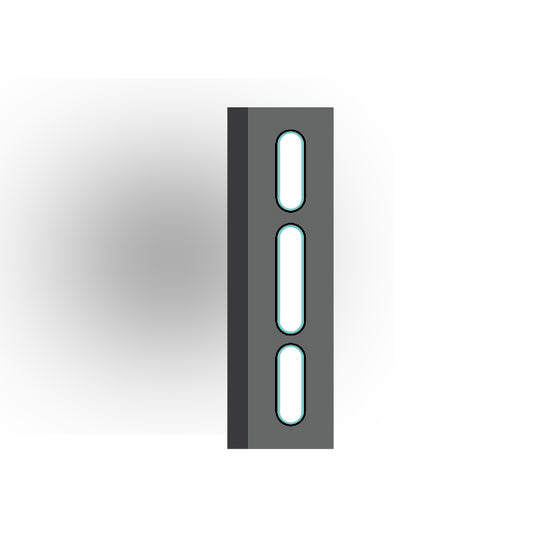 Light Panel 1x4 Tile: Dark Bluish Gray 3 Row  Compatible Panel